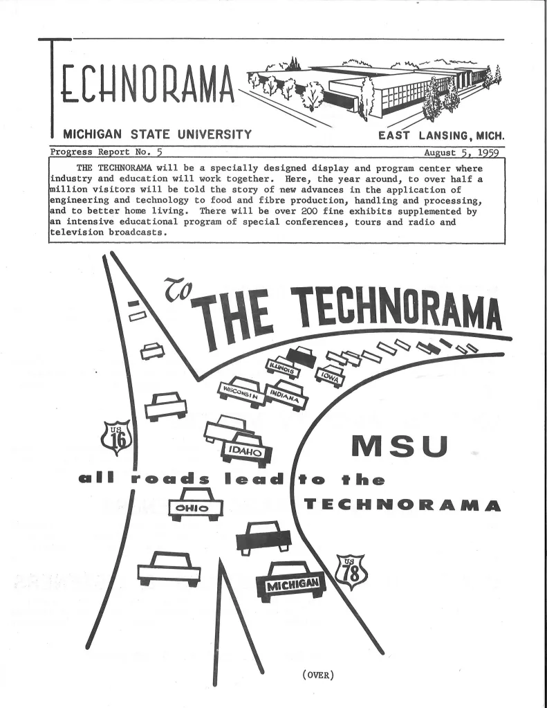 Technorama Progress Report with text and graphic
